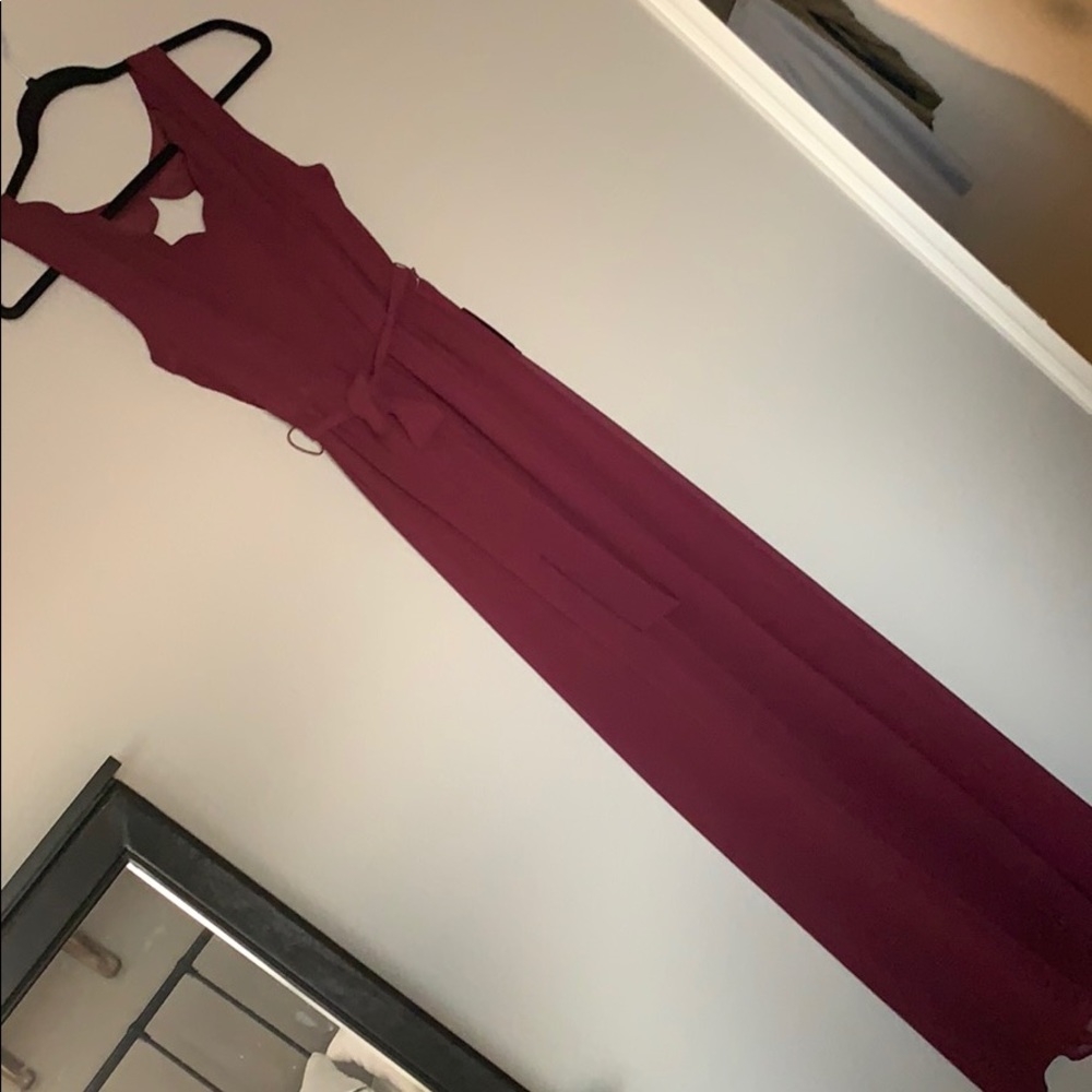 Burgundy maxi dress